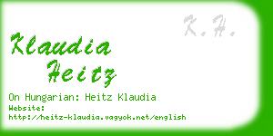 klaudia heitz business card